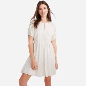 Madewell Women’s Dress Romantic Prairie Eyelet White Cream Soft Cotton Size 8